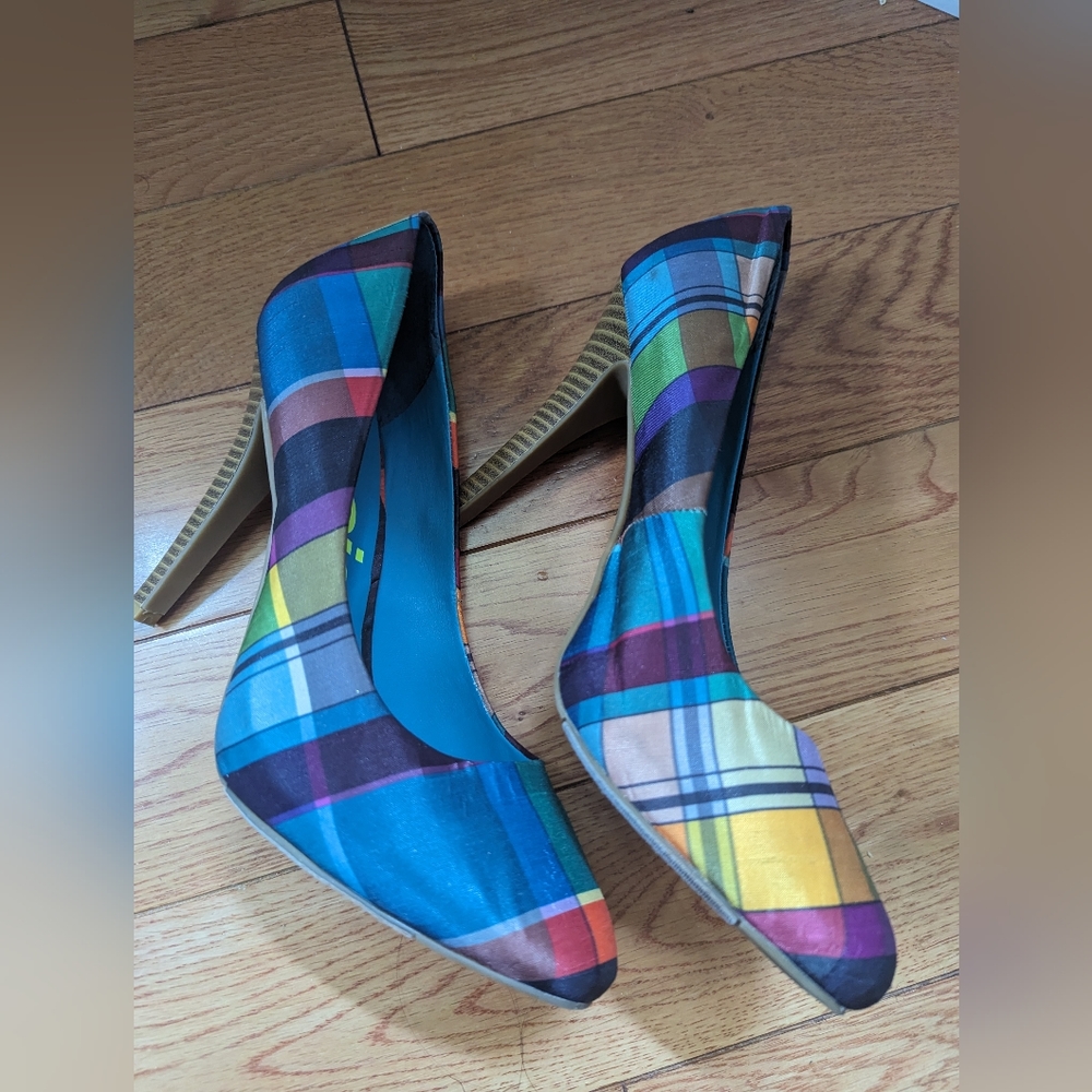 🏵️💚 Kensie Girl Plaid Heels 👠